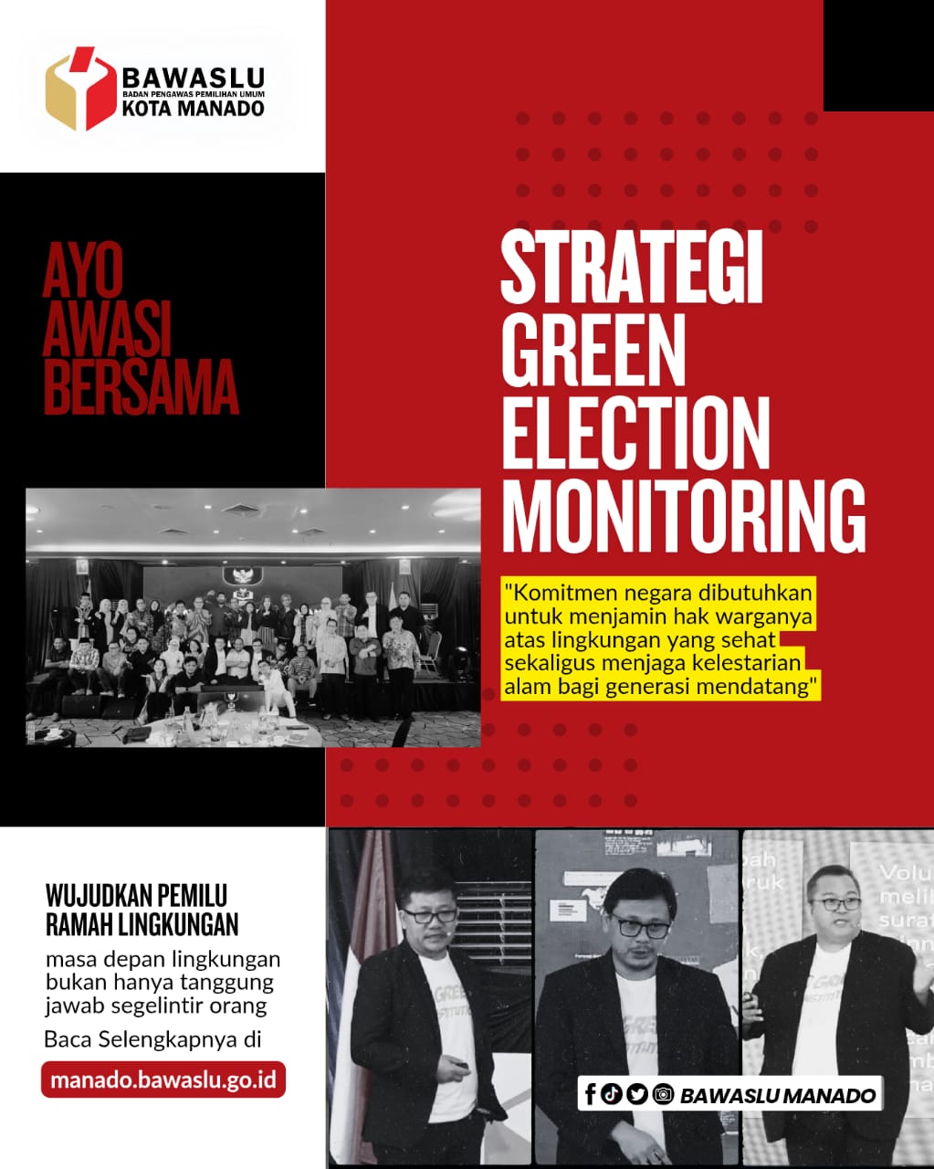 Pemaparan Strategi Green Election Bawaslu Sulawesi Utara 
