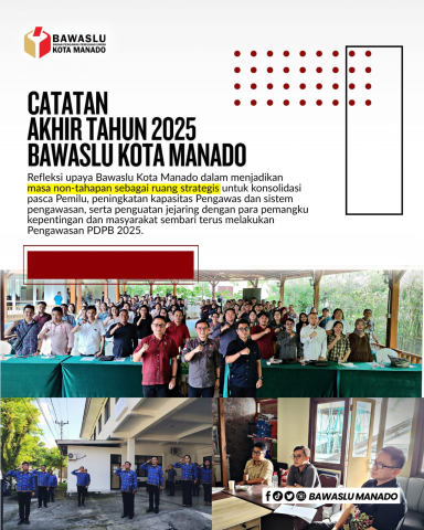Catatan Akhir Tahun 2025 Bawaslu Kota Manado