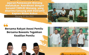 Kunjungi koramil, Panwascam wenang melakukan koordinasi
