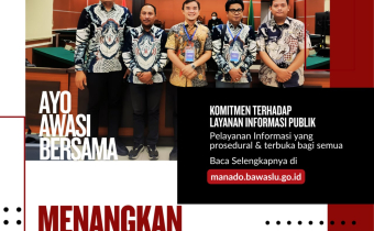 Jajaran Bawaslu Kota manado hadiri persidangan di PTUN Manado
